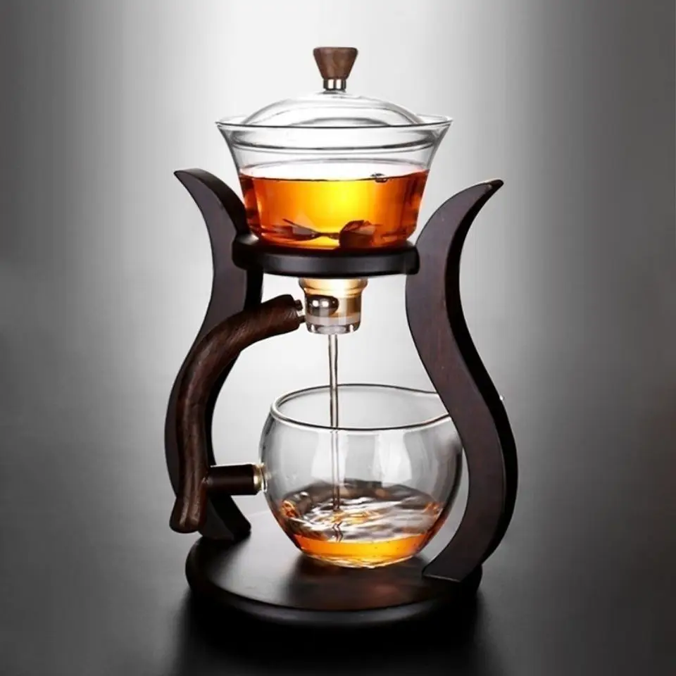 Creative Household glass teapot Lazy Semi-Automatic high borosilicate glass teapot