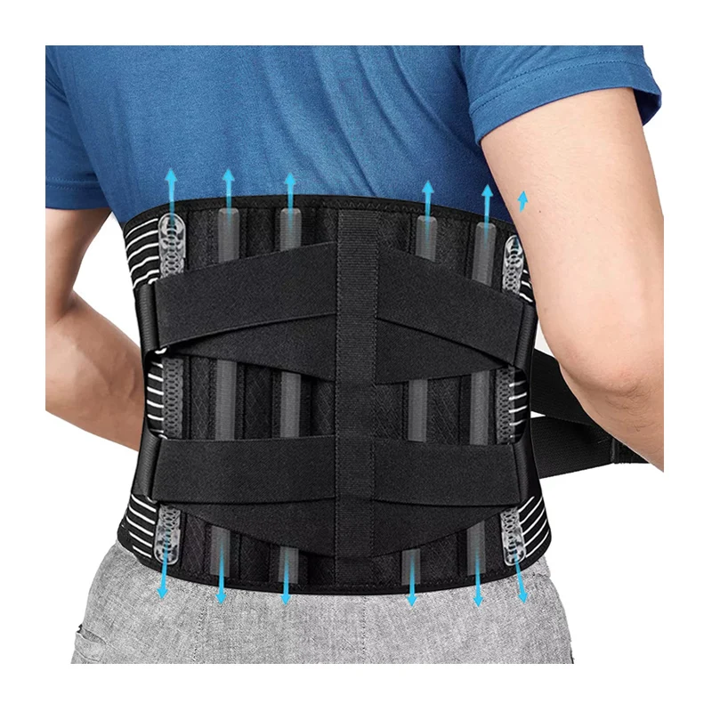 Amazon Best Selling Customized Medical Breathable 6 Stays Anti-skid Back Pain Relief Lower Brace Lumbar Back Waist Support Belt