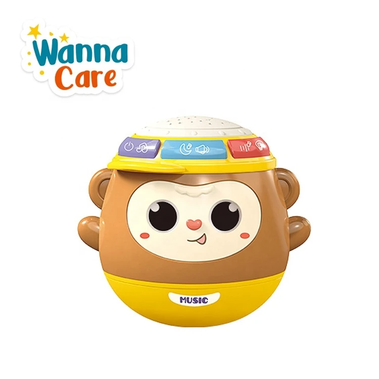 5 In 1 Cute Early Educational Games Musical Cute Plastic Children Monkey Tumbler Toy Musical Education Toys
