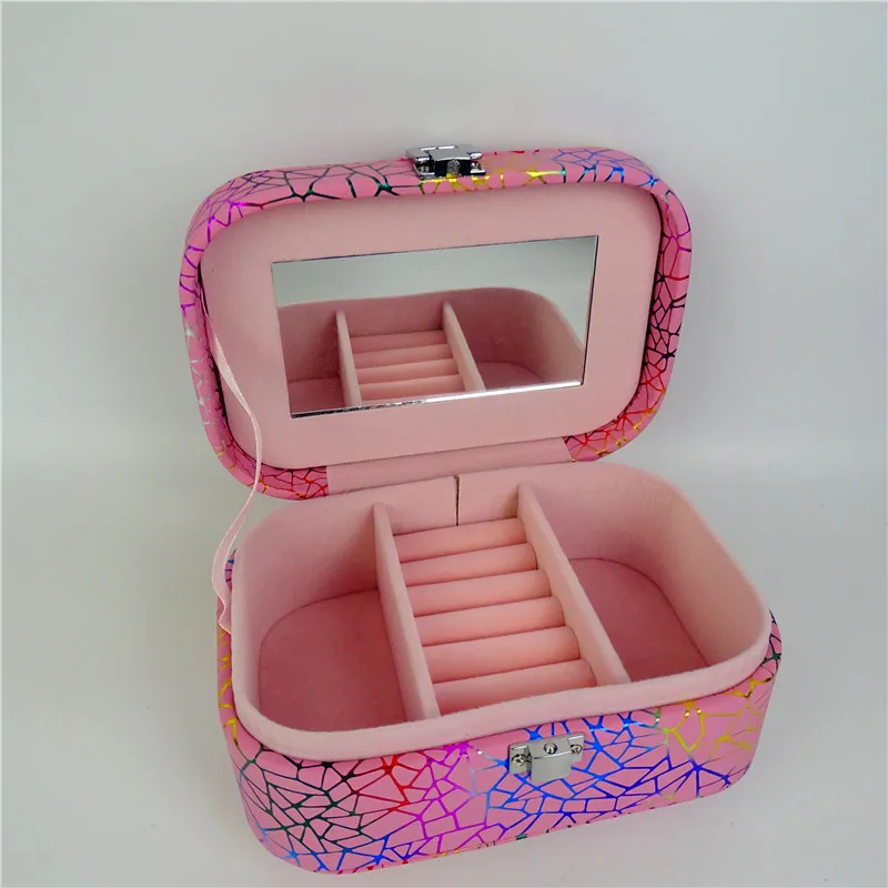 Personality Jewelry Box Travel Cosmetic Jewelry Casket Organizer Makeup Lipstick Storage Box Beauty Container Necklace Gift case