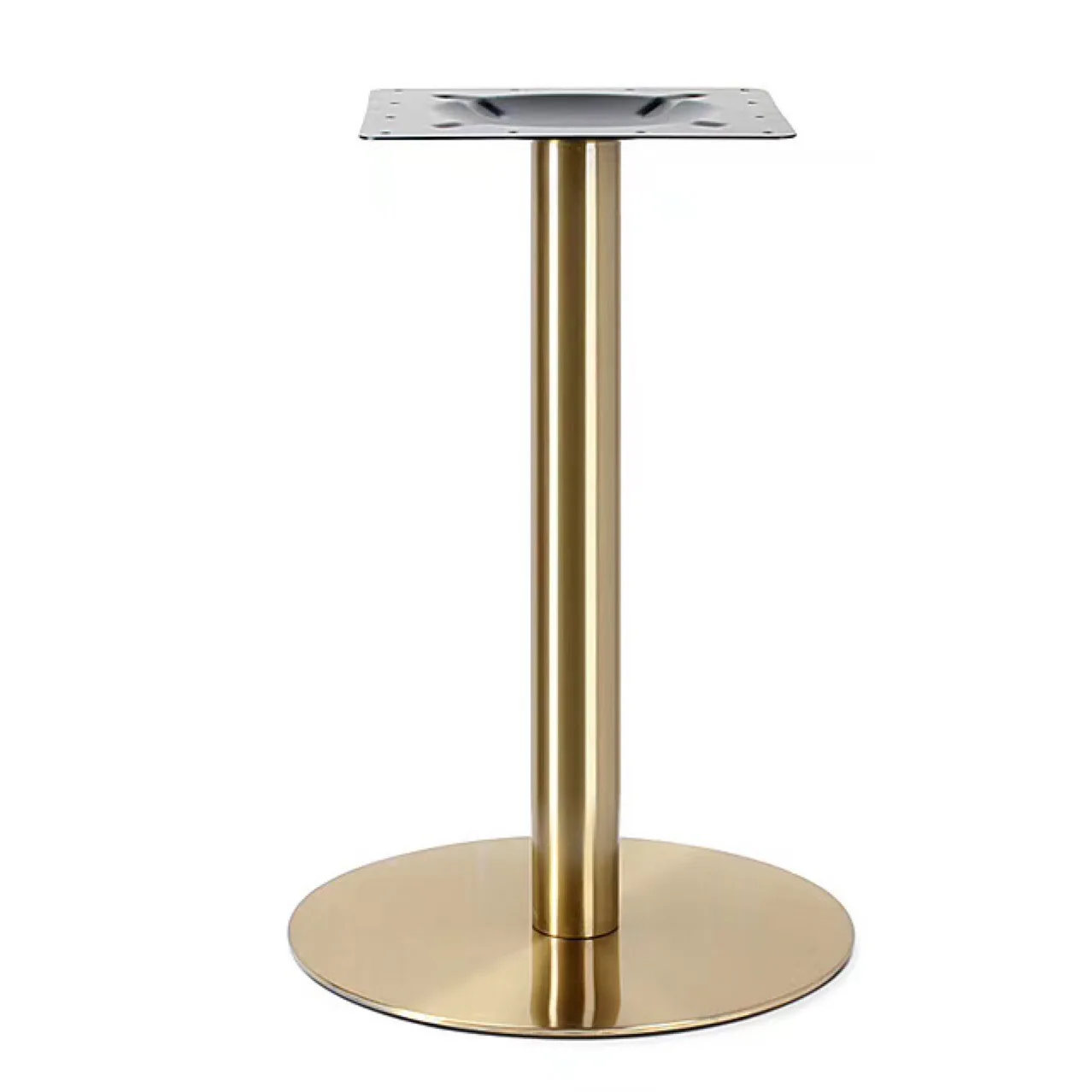 Brushed Stainless steel gold brass table base