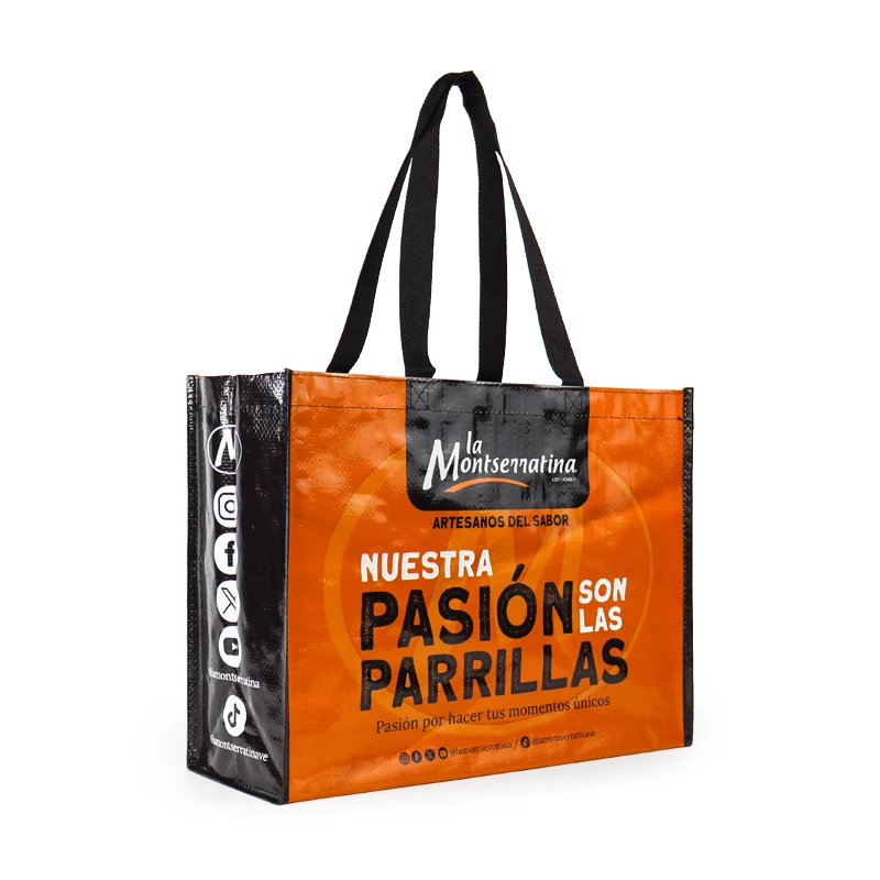 Custom Logo Printed Eco-Friendly PP Woven Laminated Shopping Bag Handbag for Gift Use