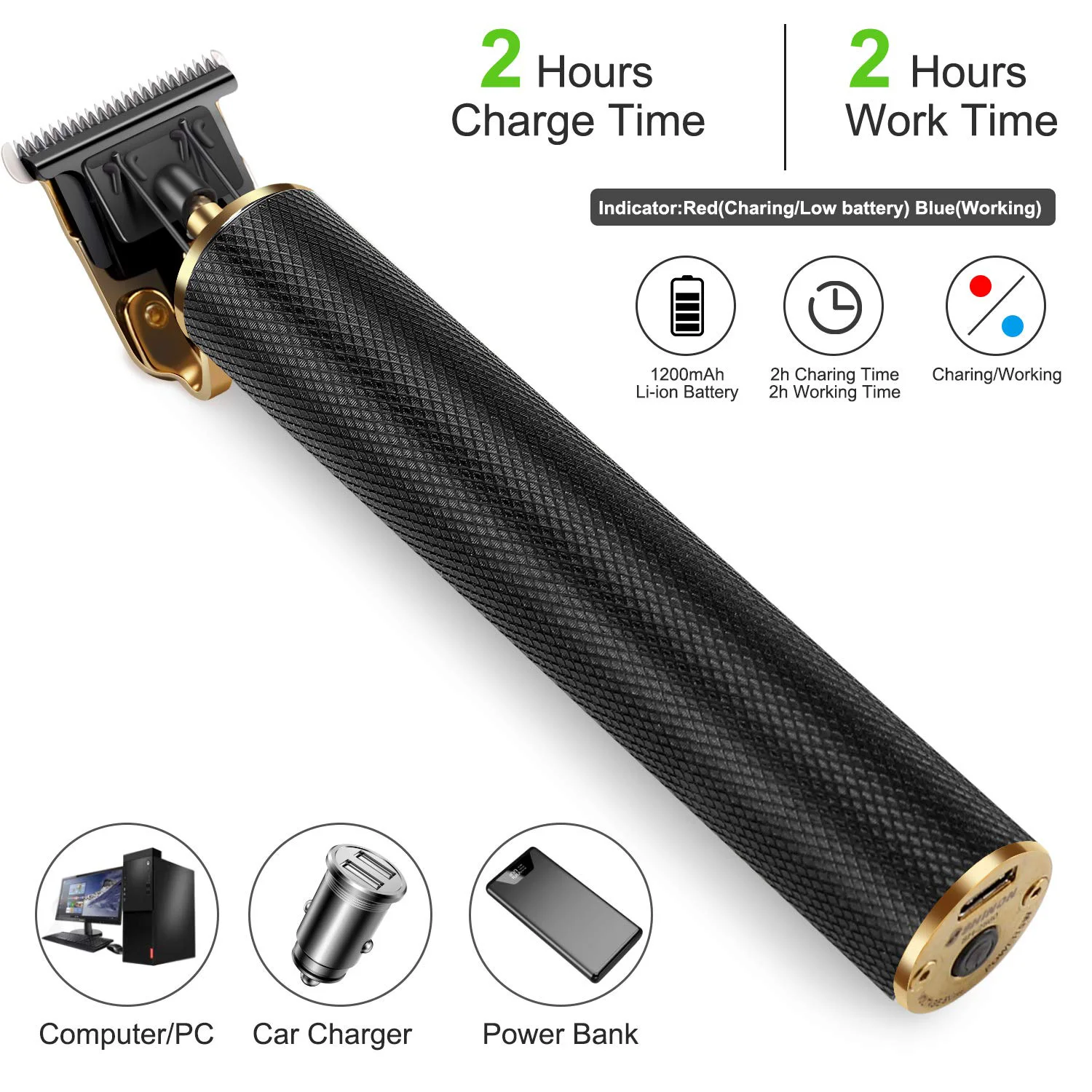 Best Male Rechargeable Hair Grooming Trimmer electric hair clippers cutter Trimmer Charging professional electric fader