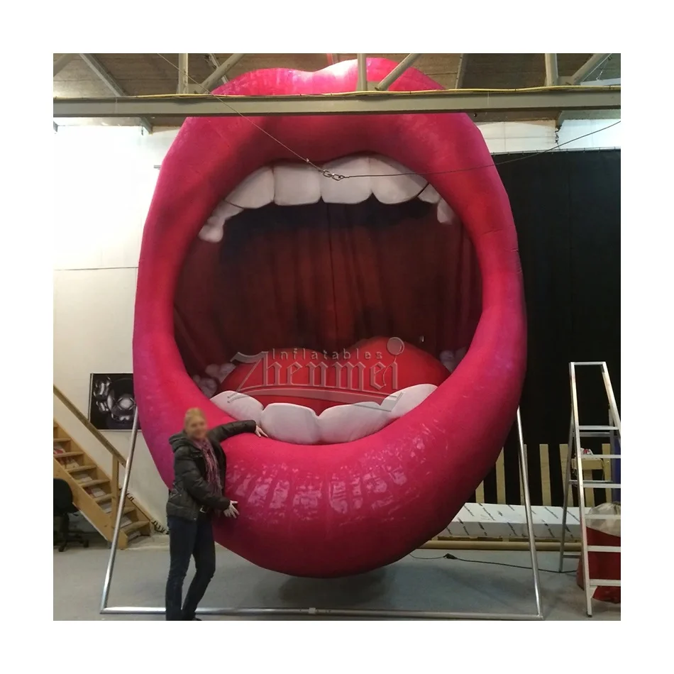 Giant Inflatable red lip model Inflatable Mouth for Advertising