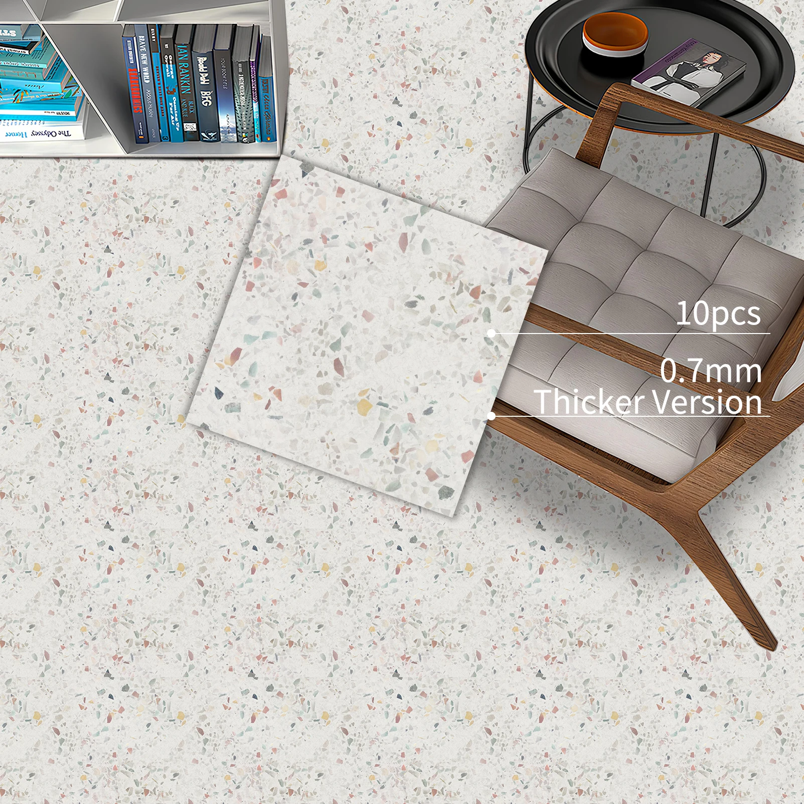 Self Adhesive Vinyl Flooring Marble Tiles Sticker Ceiling Bathroom Flooring Stick on Tiles Kitchen Floor Vinyl Tiles