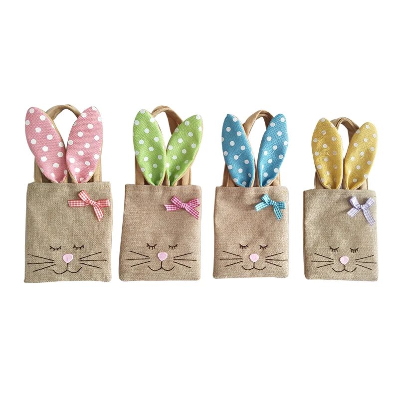 happy easter day bunny gift bag fabric easter bunny bag custom easter decoration