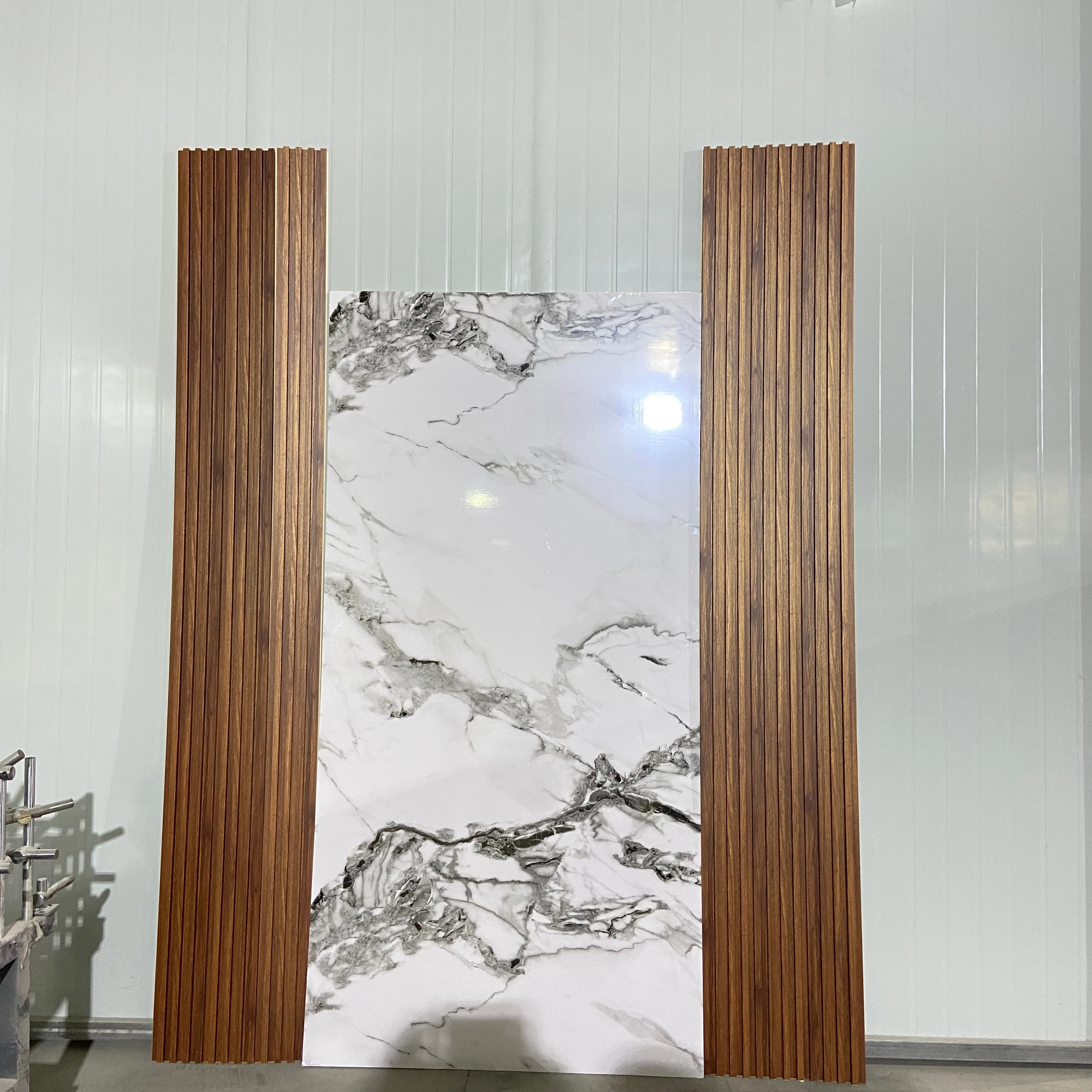 PVC glossy dark marble sheet for interior wall decoration