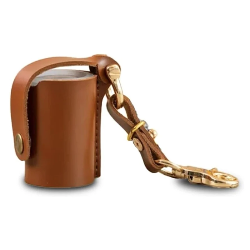 YY Ready to Ship Pu Leather 35mm Film Case Keychain Film Canisters Holder with Caps for Photography