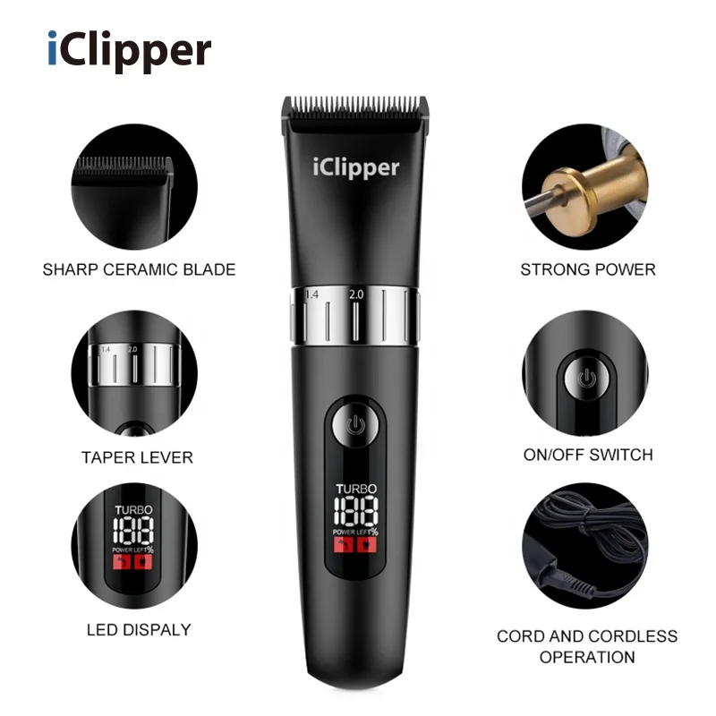 IClipper-T5 Домашнее использование триммер для шерсти домашних животных водонепроницаемые Электрические перезаряжаемые машинки стрижки волос