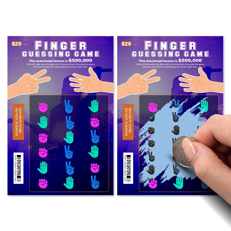 Custom lottery digital Printing Scratch-off Lucky Coated Paper Lotto lottery ticket manufacturer