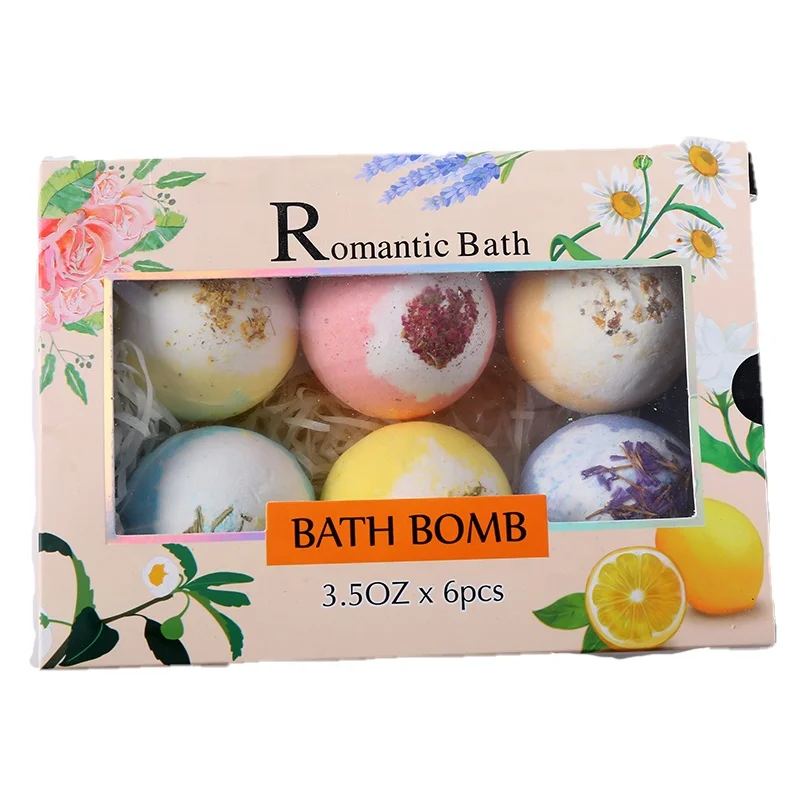 Hot Selling Christmas Gift Set Bath Bomb Custom Packaging Luxury Spa Bath Bombs Bath Ball Bombs Set