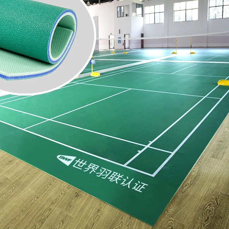 Portable Bwf Approved Indoor Pvc Vinyl Badminton Court Mat Sport Floor Price Roll