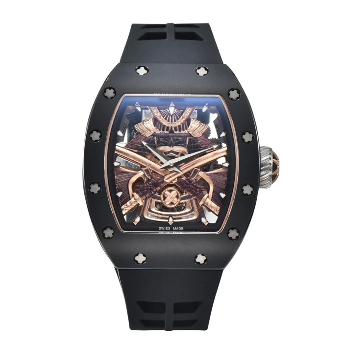 SUPER CLONE SCG RM BBR JB YS factory Ture Tourbillon RM 047 052 watch Samurai Skeleton Tonneau Ceramic Barrel case watches