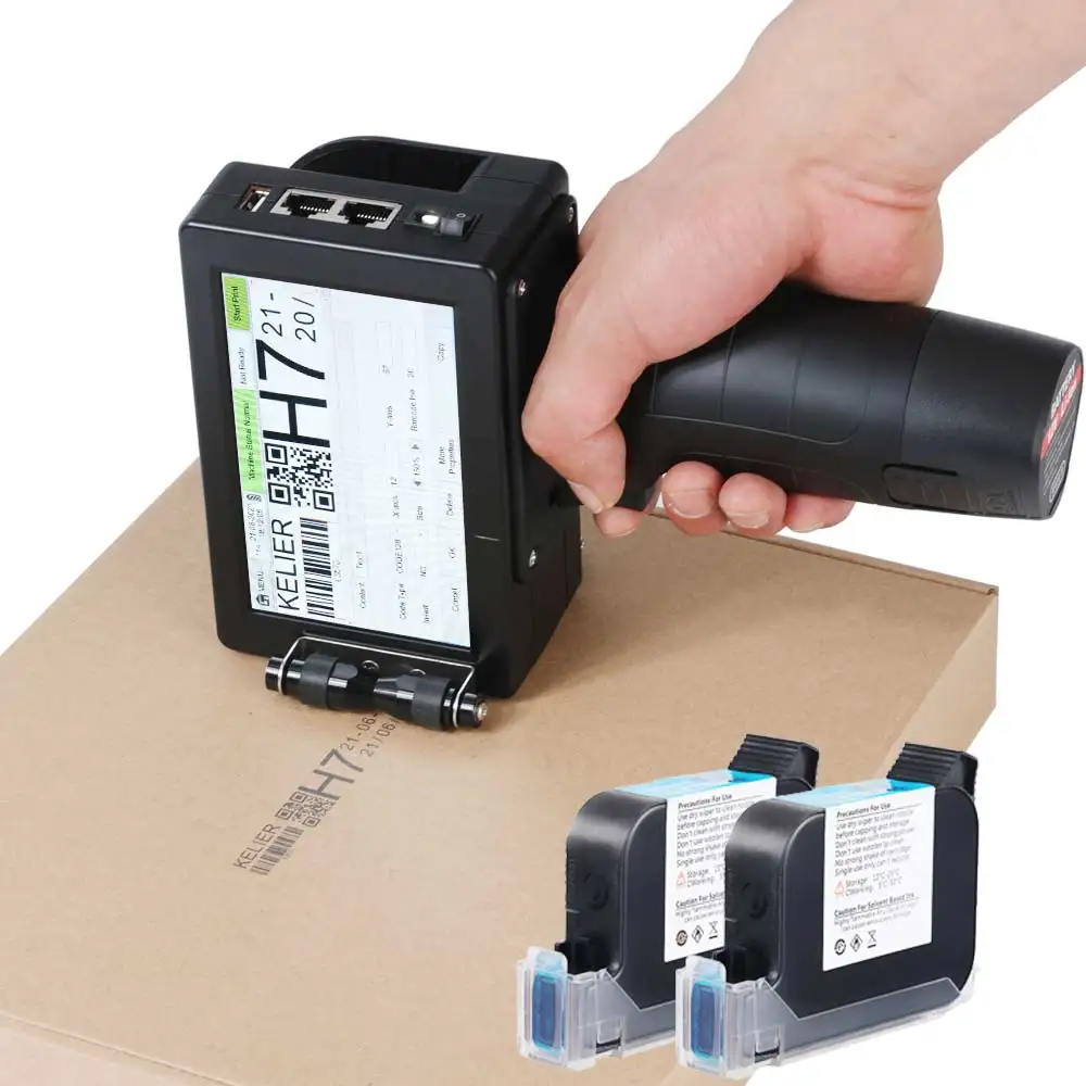 12.7mm  Hand Jet Coding Machine  Handheld Thermal Printers Surface Printing Inkjet Printer For Production Line