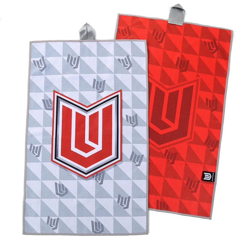 Wholesale Quick Dry Microfiber Sublimation Printing Waffle Disc Golf Towel Printed