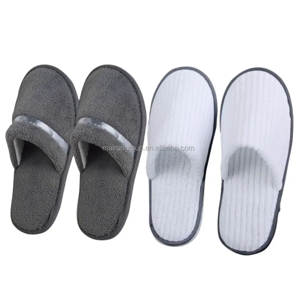 Wholesale Custom Non-Slip Disposable Slippers Waffle Design for Hotel Supplies Home Aviation Use Eva Sole