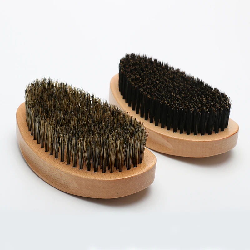 Engrave Logo Customized Package Wave 360 Medium Hard Or Soft Hair Boar Bristle Beard Brushes