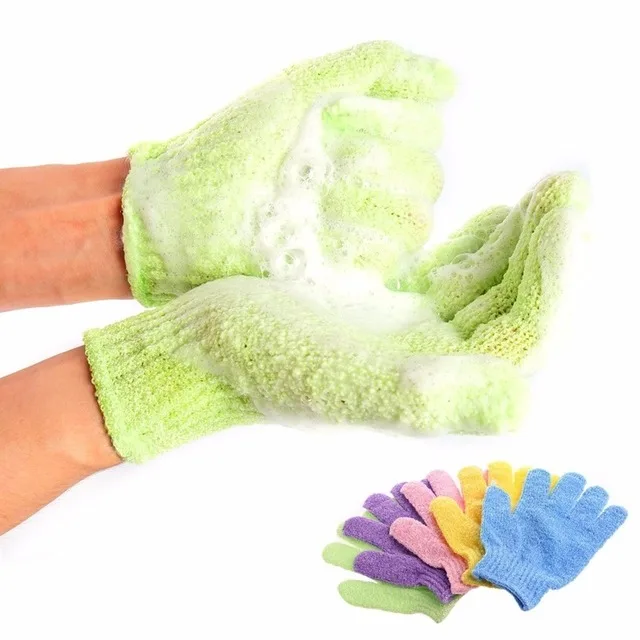 Beauty Skin Shower Scrubber Mitt Double Sided Exfoliating Bath Gloves for Women Men