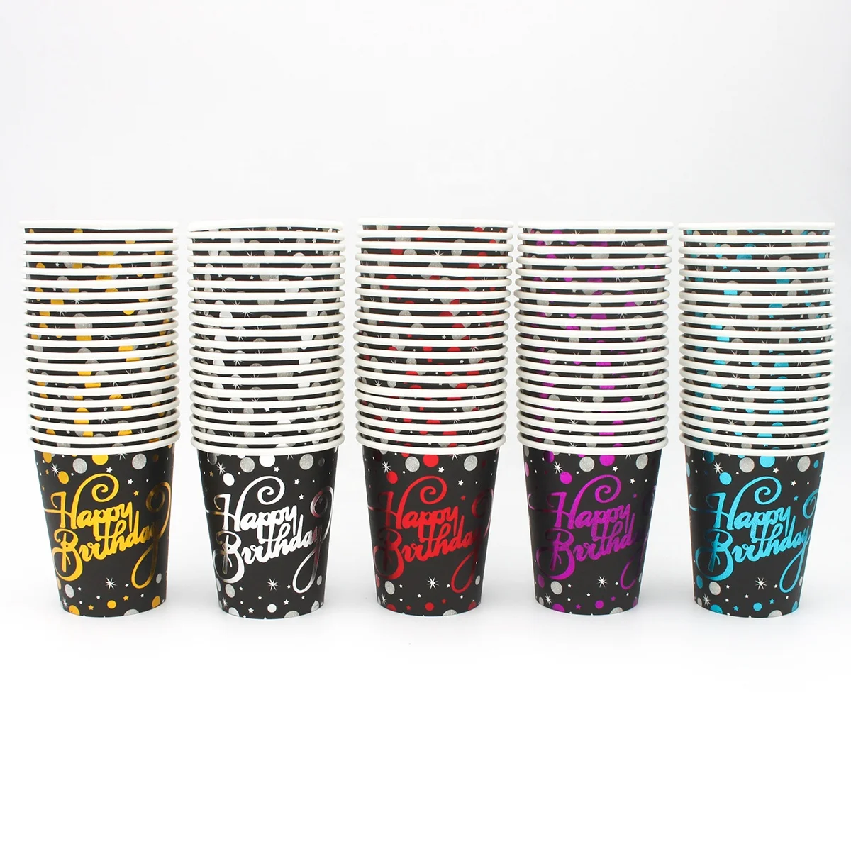 9oz Foil Paper Cups For Birthday Party Decorations Supplies Or Custom