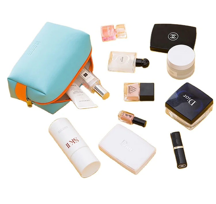 Косметички из искусственной кожи на заказ, чехлы на молнии, водонепроницаемая сумка для хранения, дорожная сумка для хранения