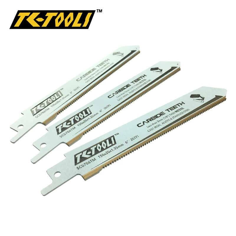 SC0706TM Carbide Teeth 20tpi Reciprocating Saw Blade for Cast Iron, Stainless steel
