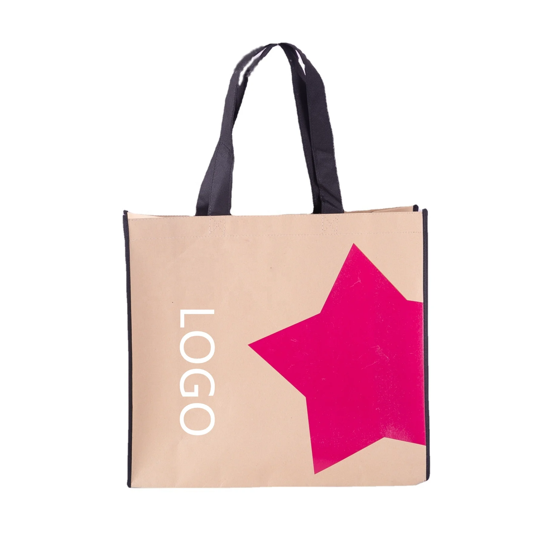 Promotional Print Logo Coated Laminated Customized Biodegradable Eco Sando Custom Polypropylene Spunbond Non Woven Tote Gift Bag