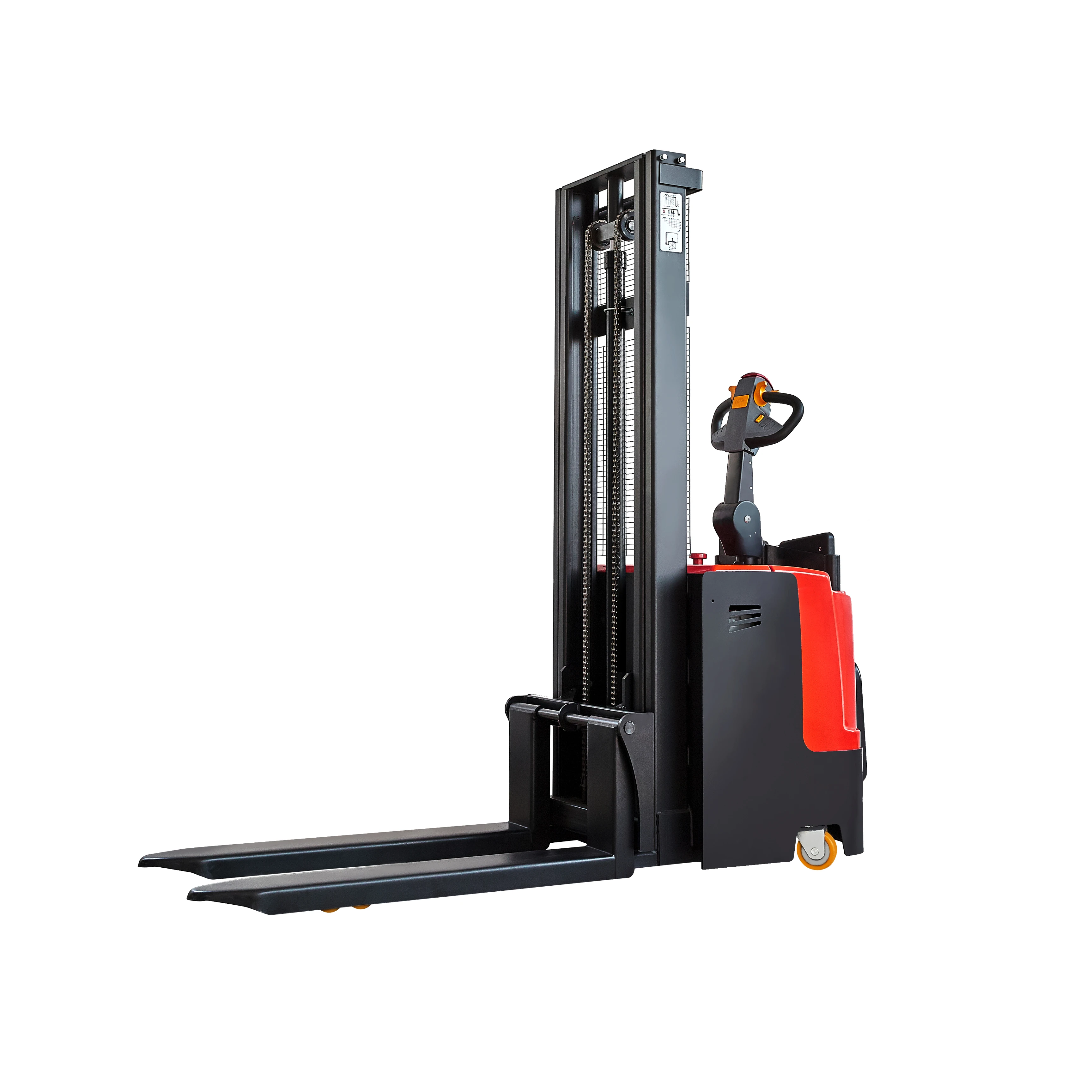 2.0 Ton Stand-On Drive Adjustable Legs Full Electric Forklift Pallet Truck Stacker Heli for Food & Beverage Factory
