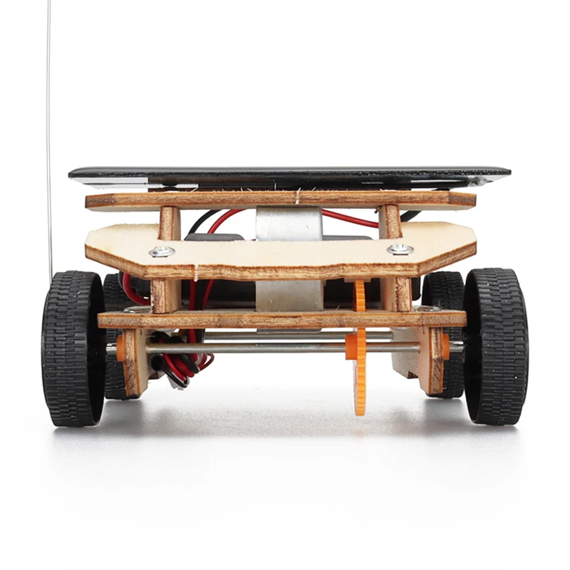 Solar Model Toys Remote Control Car STEM Educational Science Assembly Wooden Toy Construction Solar Car STEM Toy For Kids