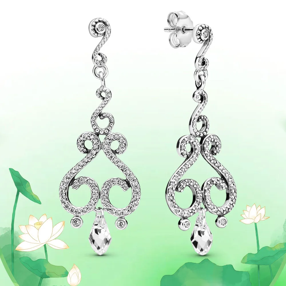Elegant  925 sterling silver stud earrings for holiday gifts to family friends Dubai Silver Glitter party premium jewelry