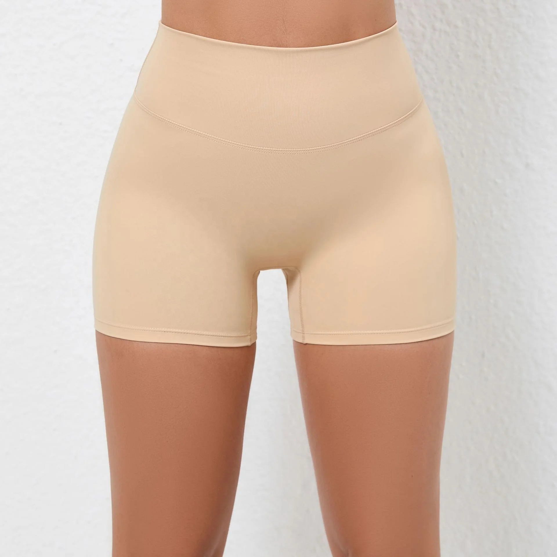 Custom Logo Women Gym Shorts High Waist Scrunch Bum Fitness Yoga Shorts