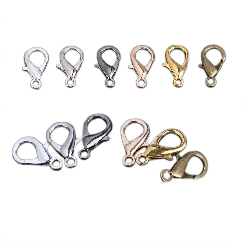 Color retention Lobster Claw Clasp alloy metal clasp for leather bracelet Jewelry Findings