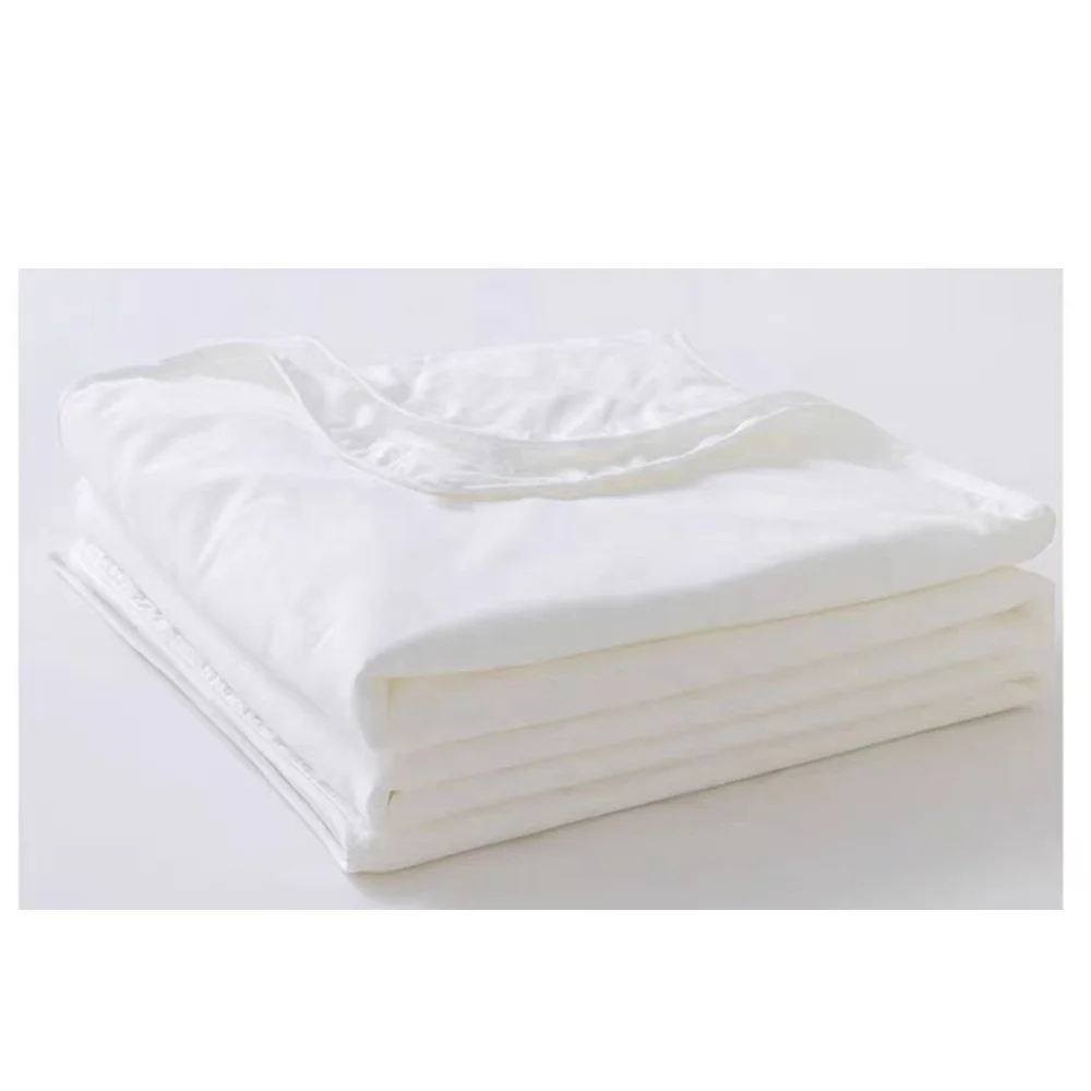 Cozy Cooling Blanket Lightweight White Summer Comforter With Cooling Nylon Fiber Quilt Cover for Hot Sleepers Breathable Cold Qu