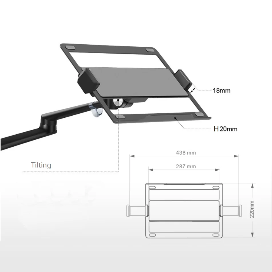 Other Computer Accessories Design Durable Adjustable Stable 8kg Loading Double Dual Monitor Arm Mount Stand