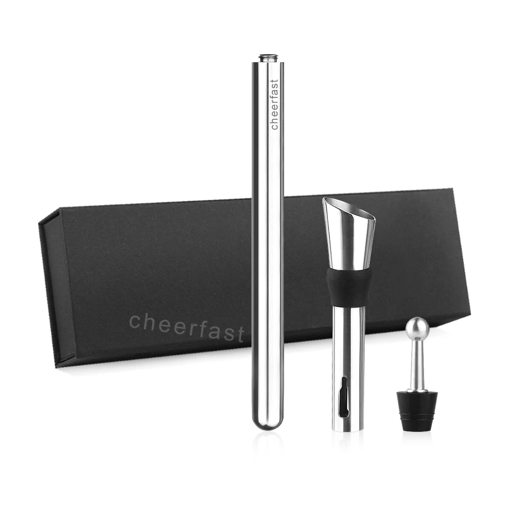 Новое поступление кулер для бутылки красного вина винный охладитель набор палочек 3 в 1 из нержавеющей стали охлаждающих