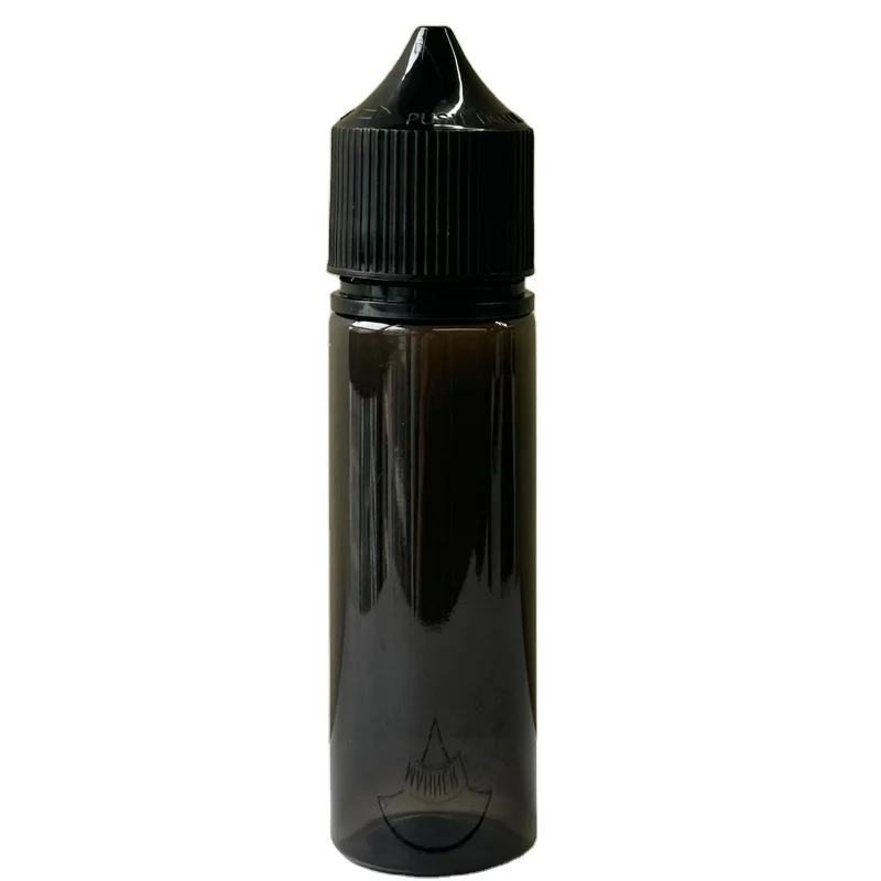 A large number of spot 30ml15ml10ml transparent black smoke oil bottle pet anti-theft pressure spin oil bottle
