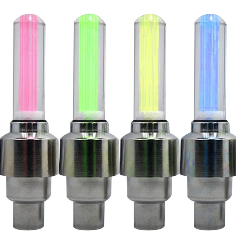4 Colors Firefly Led Flash Light Tire Valve Bike Car Wheel Bicycle Tire Valve Stem Tire Air Cover Light LED Bike Wheel Lights