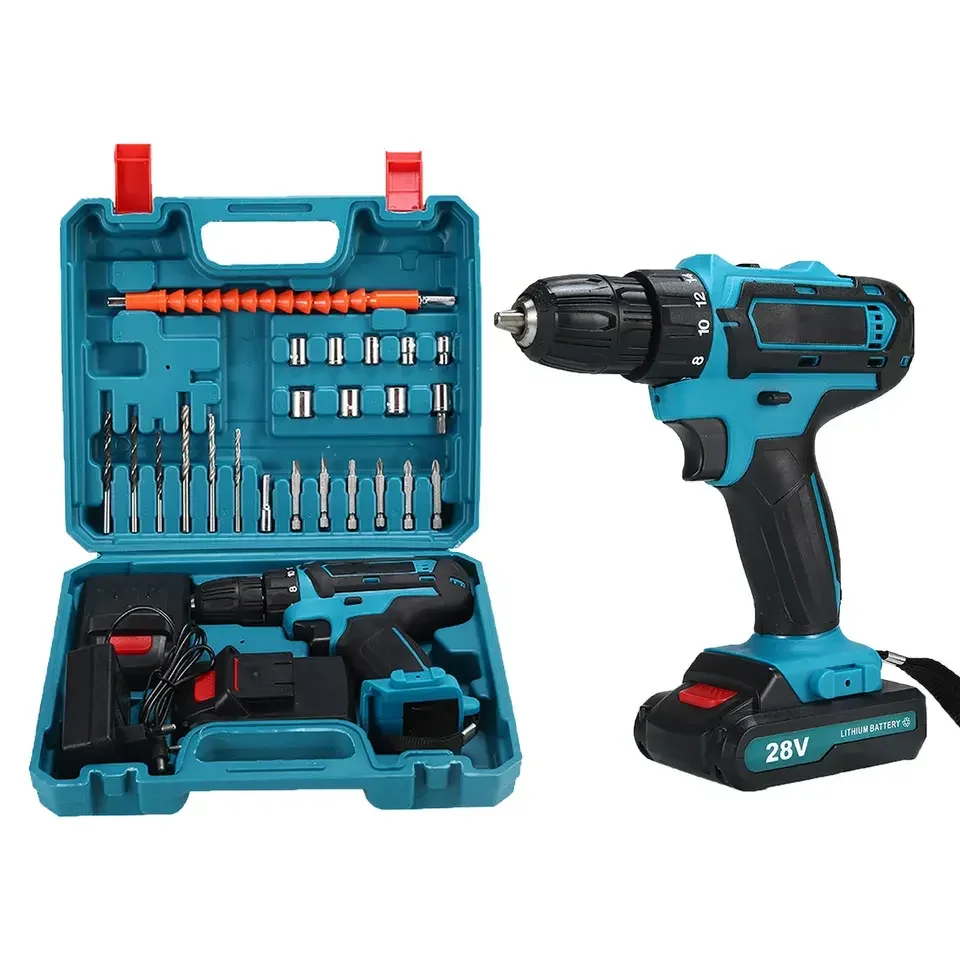Hot Sale New portable professional multi-functional electrical impact drill  hardware tool set box