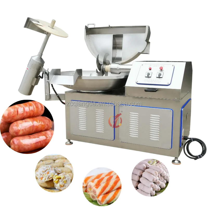 Qiangda Sausage meat bowl cutter mixer machine meat bowl cutter chopper 500 litres 200 litres 300 litres industrial bowl cutter