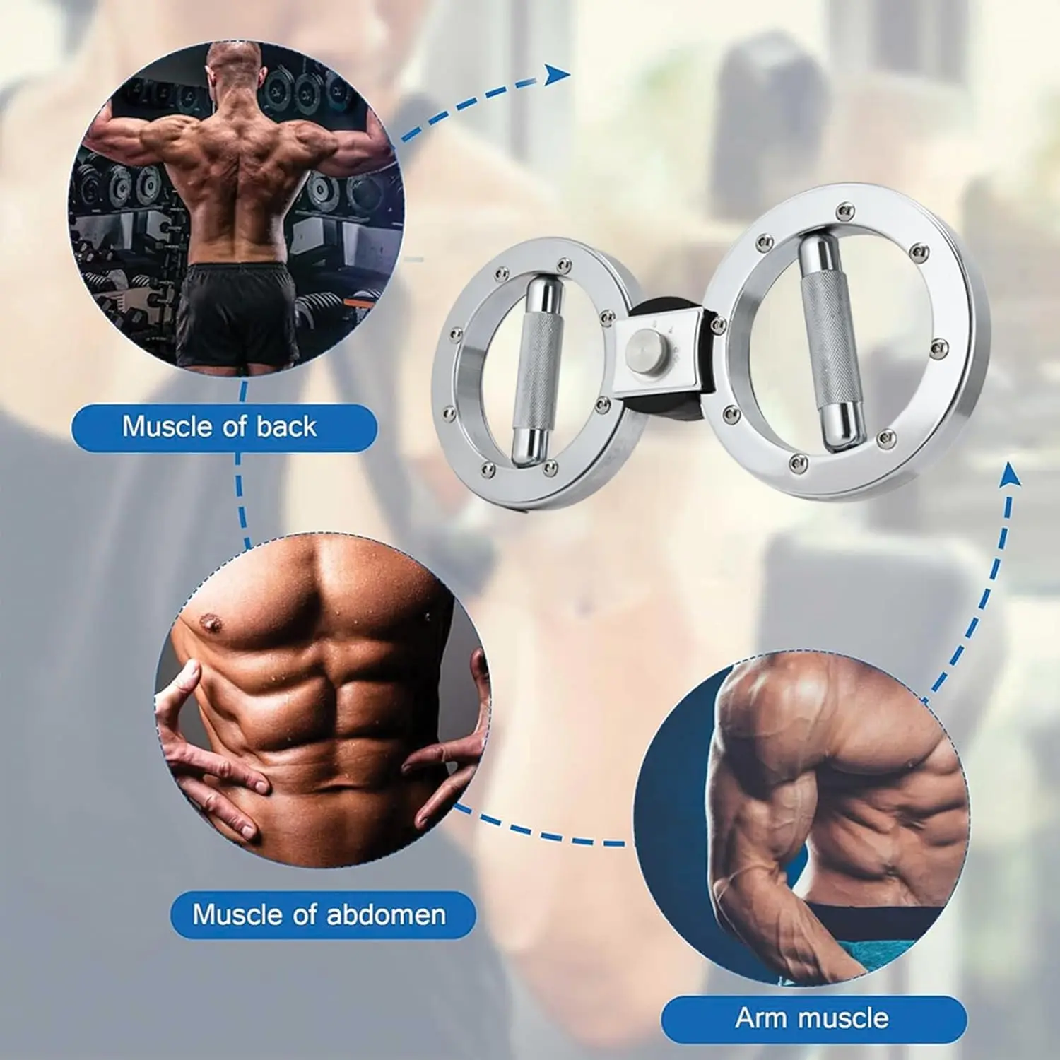 Steel Adjustable 8 12Lbs Power Twister Muscle Exerciser Speed Arm Device Wrestling Rotator Machine Grip Ring Strength Training