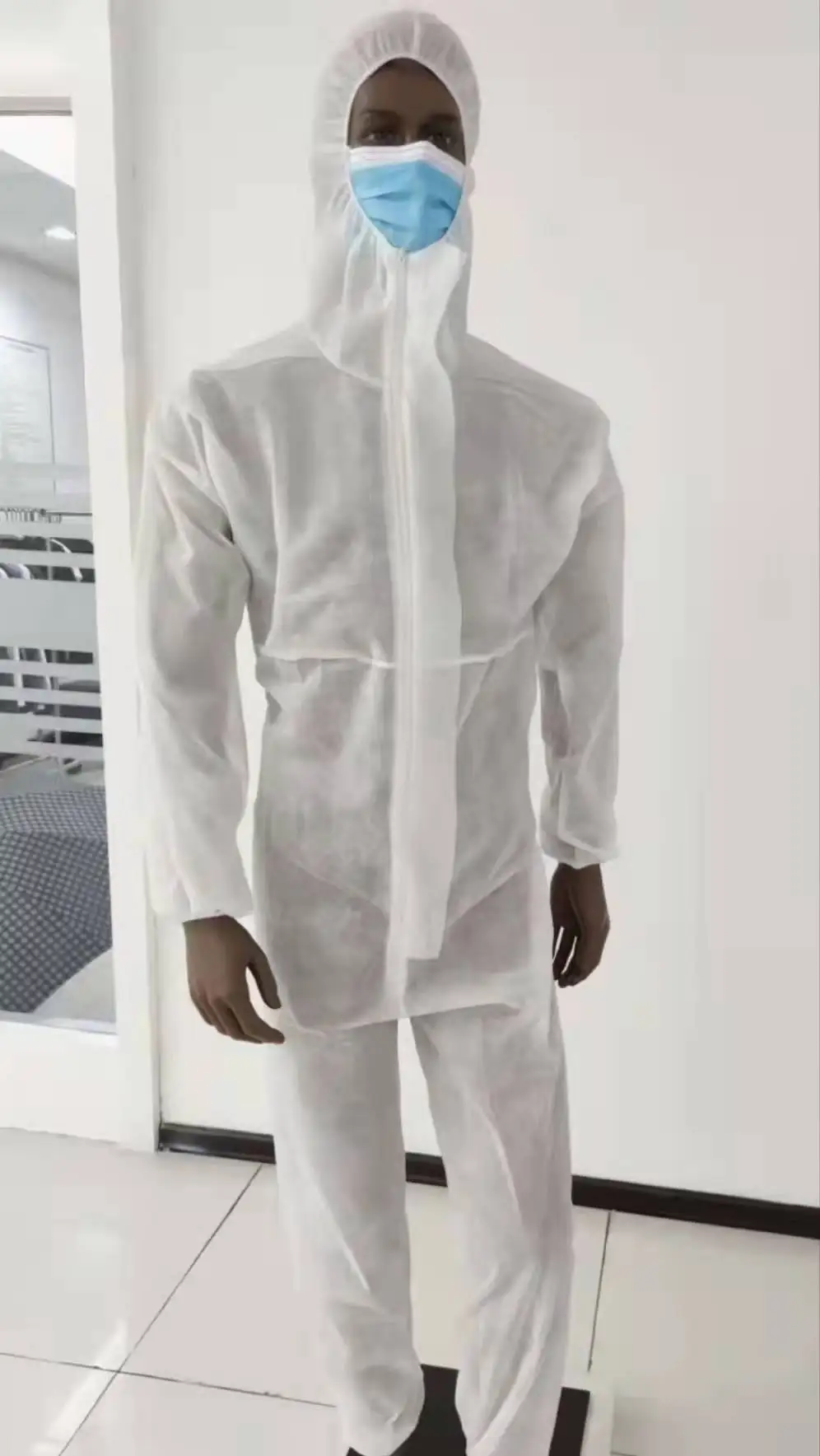 Wholesale custom polypropylene non-woven PP+PE 65g isolation garment fabric