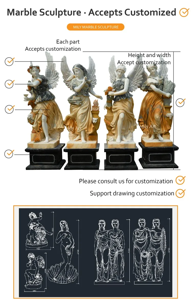 Marble Four Seasons Lady God Statue