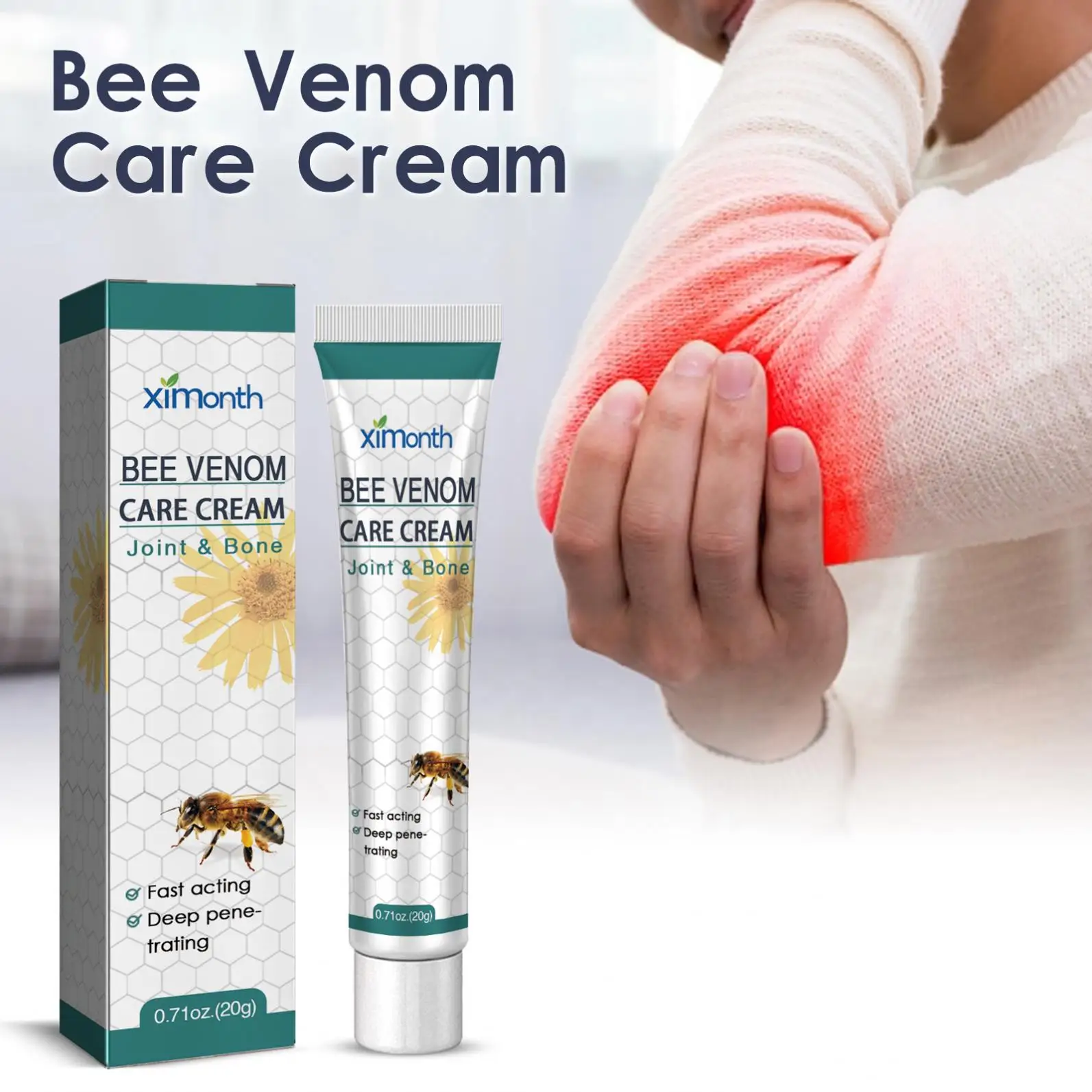 Ximonth Wholesale Private Label Soothing Joint Care Cream  Bee Venom Care Cream Relieving Joint & Bones Pain