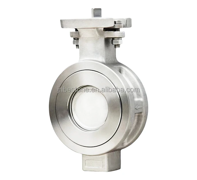 Bestone OEM Customized DN100 High Performance Wafer double eccentric WCB Butterfly Valve for natural gas