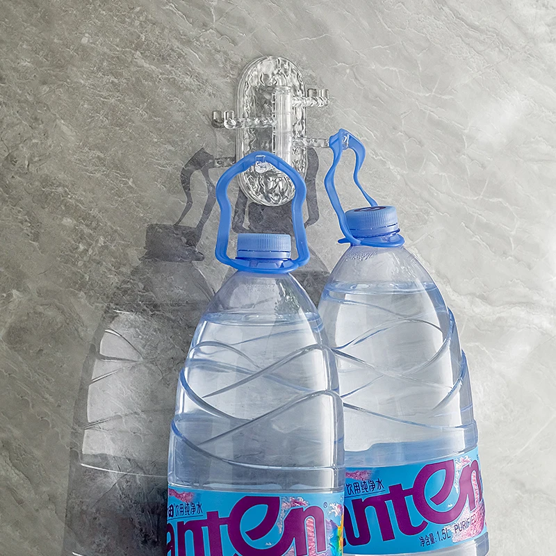 2024 new 4-hook non-punch adhesive door wall hook Kitchen bathroom bathroom Key rack hanger towel hook