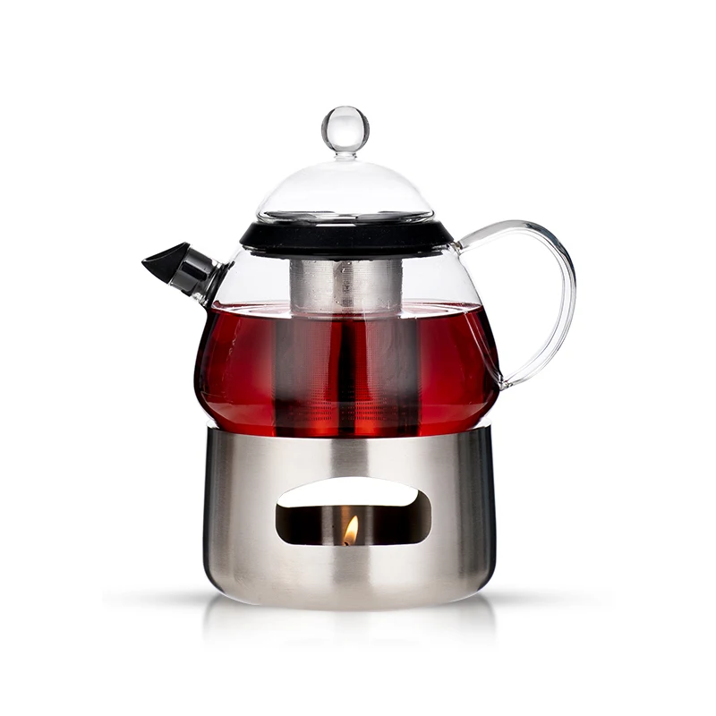 new household business travel iced borosilicate glass teapot tea maker kettle carafe jug pitcher set
