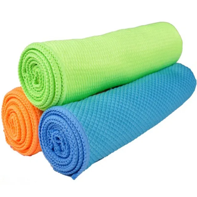 Горячая Распродажа, бесплатный образец, полотенца из 70/30 микрофибры в форме алмаза