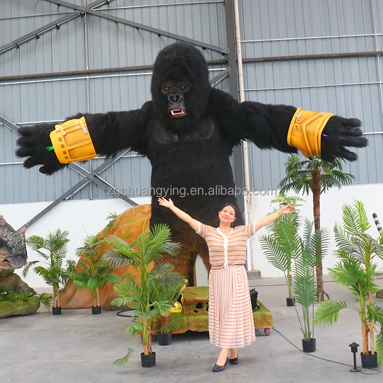 High End Series Custom Moving Robotic Mechanical Giant Animatronic King Kong For Sale