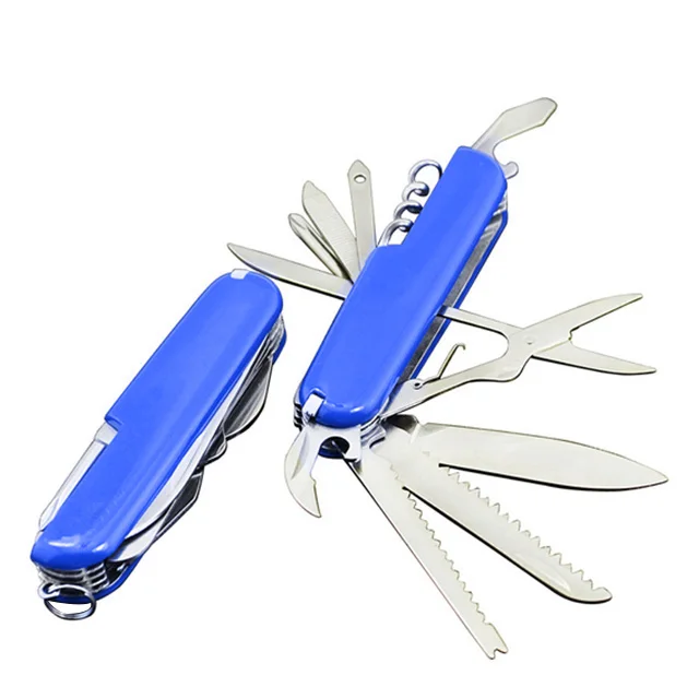 stainless steel utility knife muti purpose tool keychain folding outdoor pocket knife