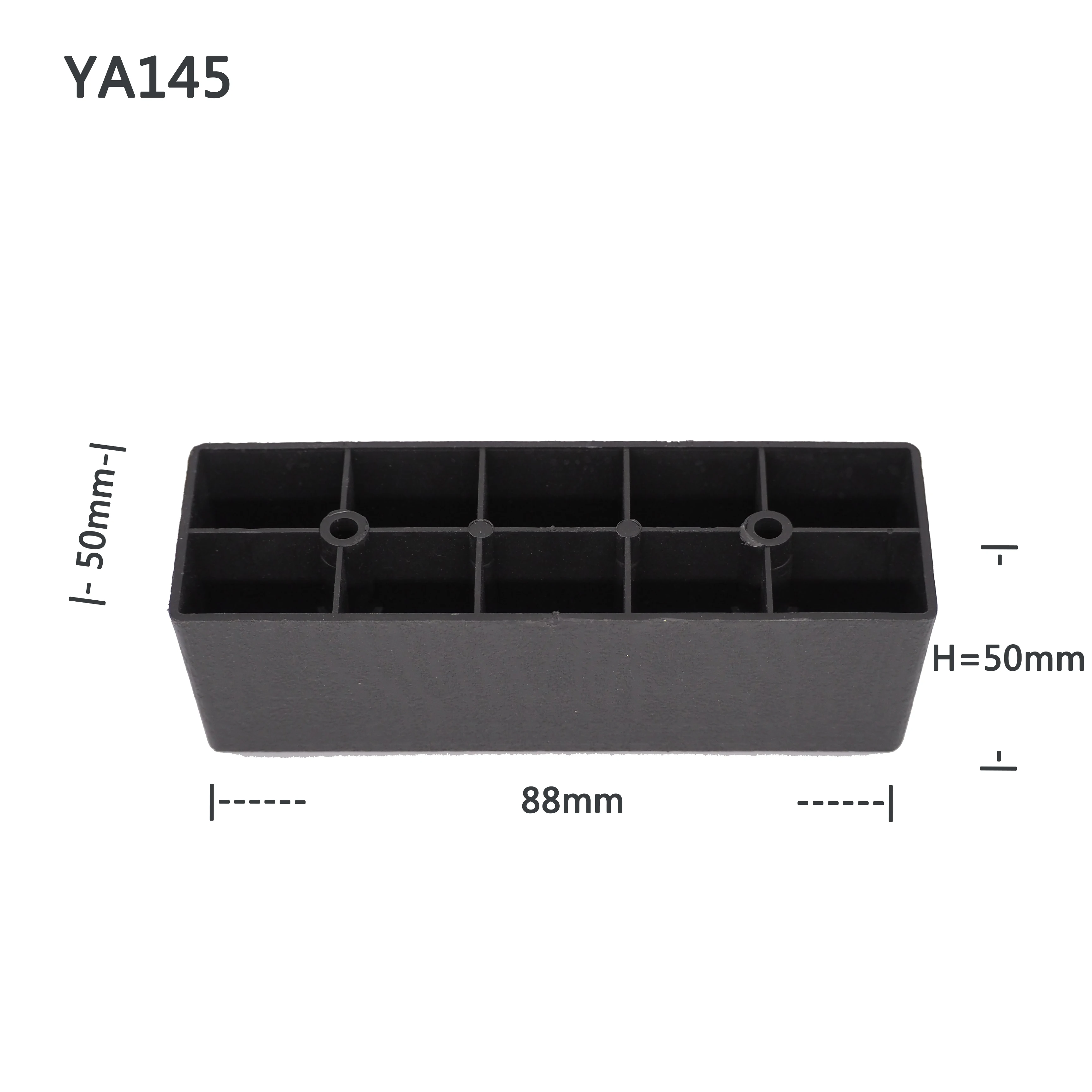 Factory Price Plastic Rectangle Sofa Legs Furniture Legs For Bed Chair