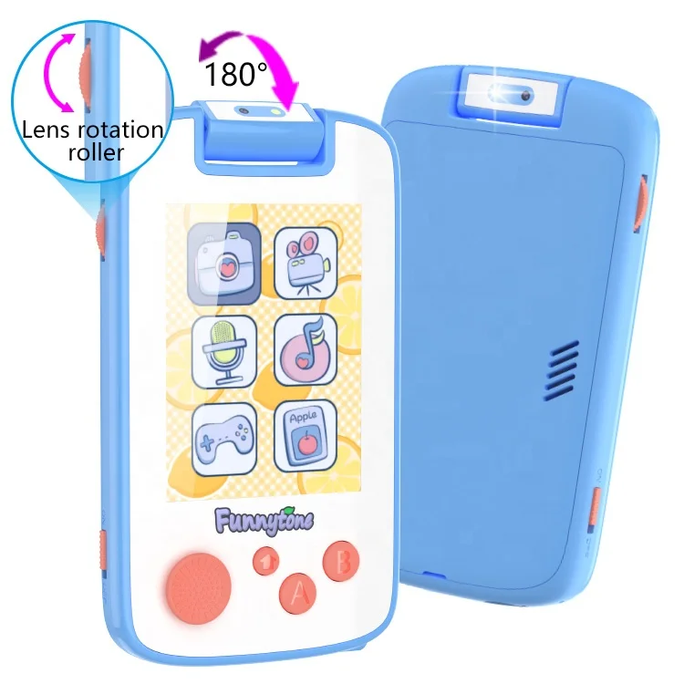 Kids Phone Toddler Toys for Girls Age 3-6 Portable Touchscreen Learning Toy for 3 4 5 6 Year-old Girl with Camera SD Card-Pink